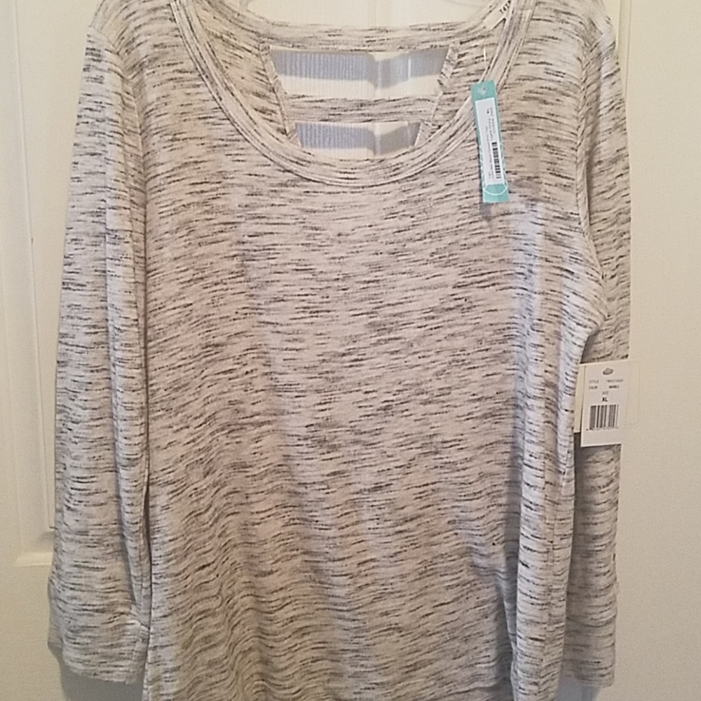 T4T Cho Bar Back Detail Knit Top